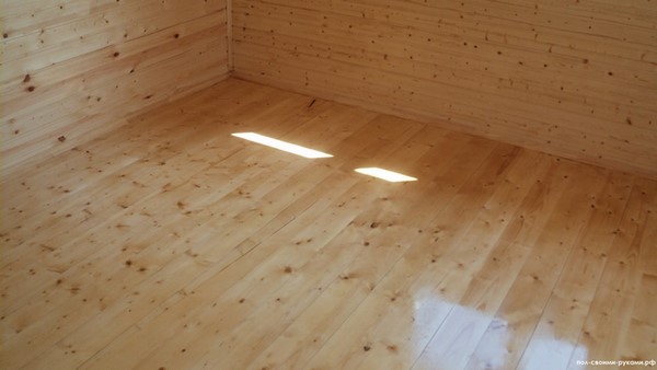 Пол из досок в бане